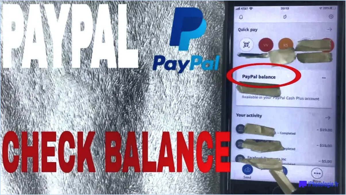 Comment vérifier le solde de paypal sur android?