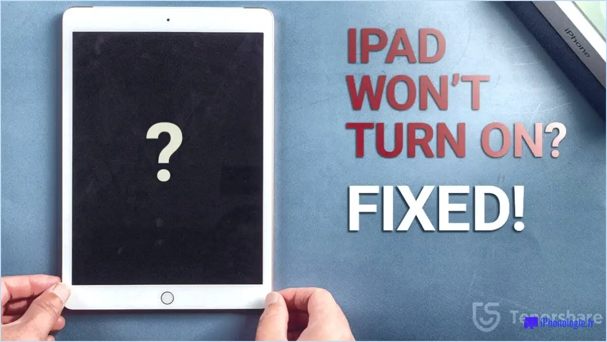 Fix - L'iPhone ou l'iPad ne s'allume pas?