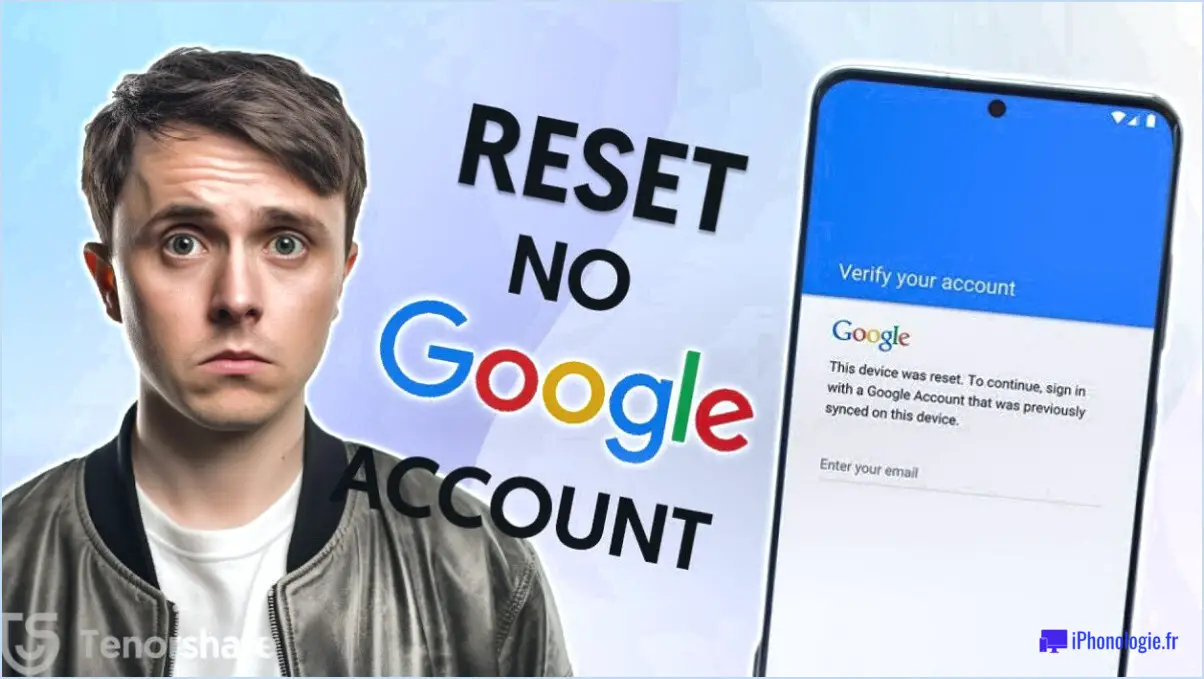 How can I reset my Google account?