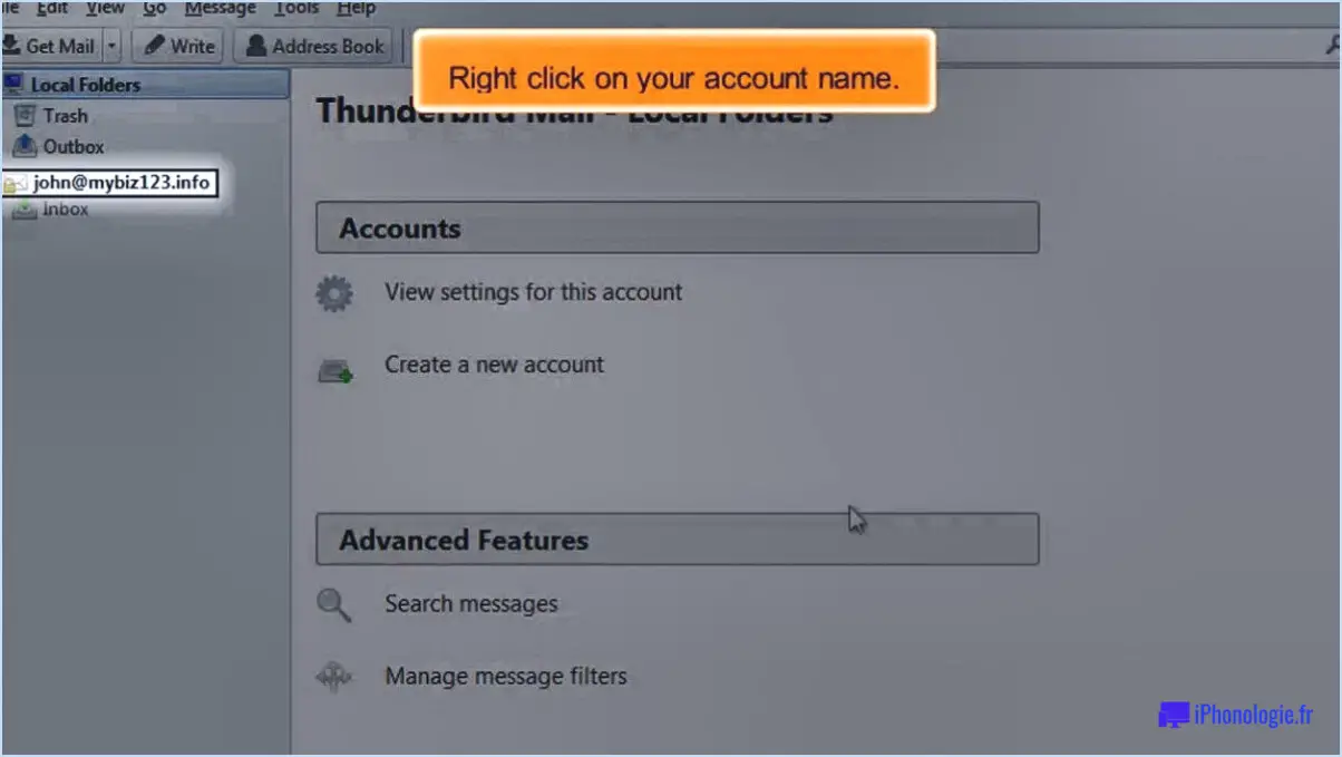 How to delete mozilla thunderbird account?