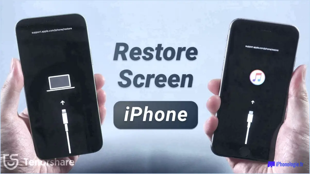 Iphone bloqué sur l'écran de restauration?