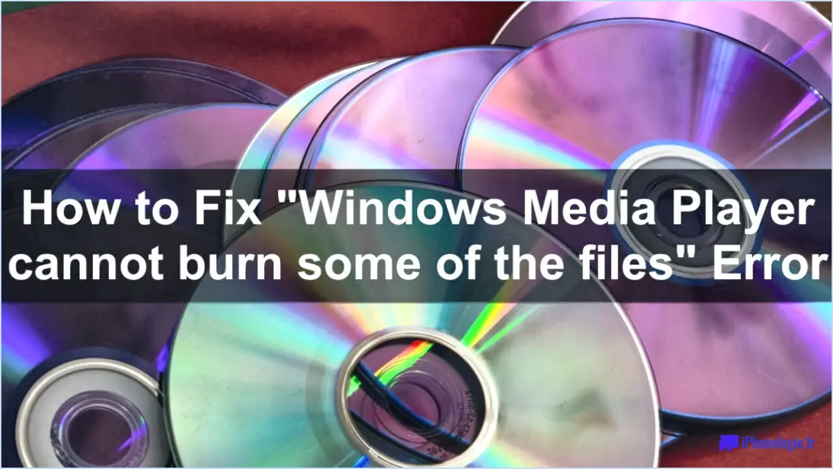 Pourquoi ne puis-je pas graver des cds sur windows 10?