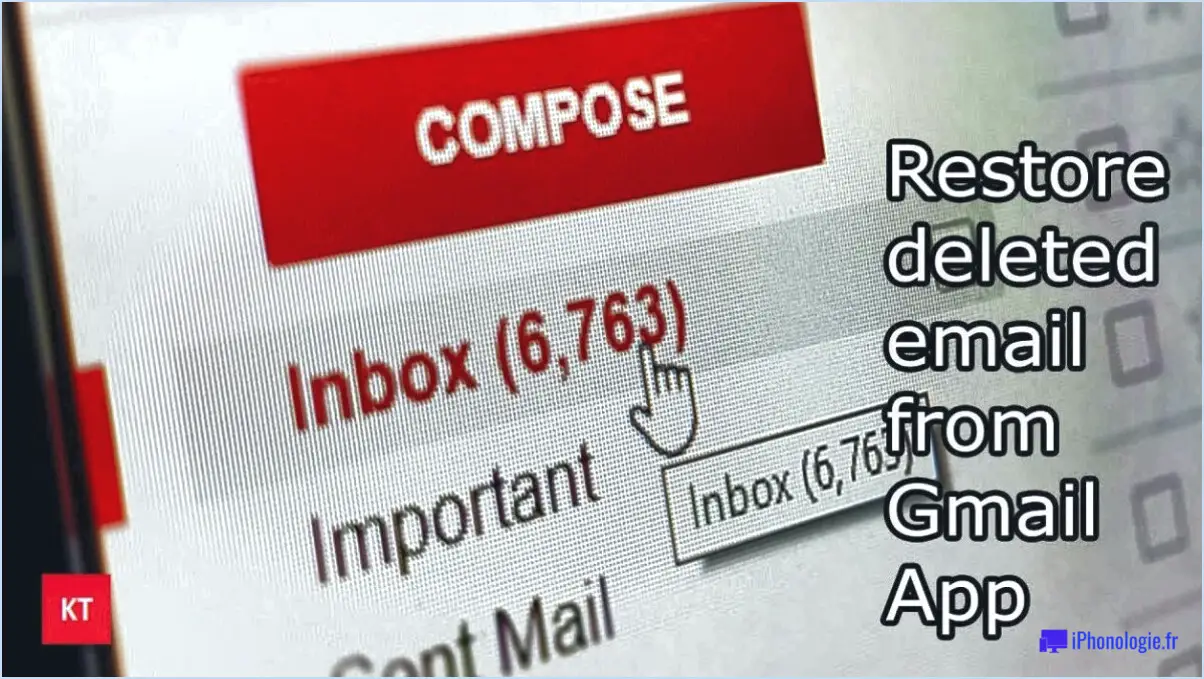 Puis-je récupérer les e-mails d'un compte Gmail supprimé?