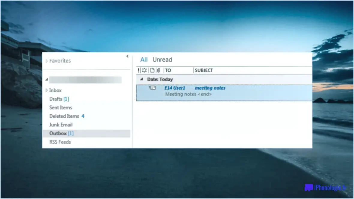 Réparer un message bloqué dans la boîte d'envoi d'Outlook 2022?