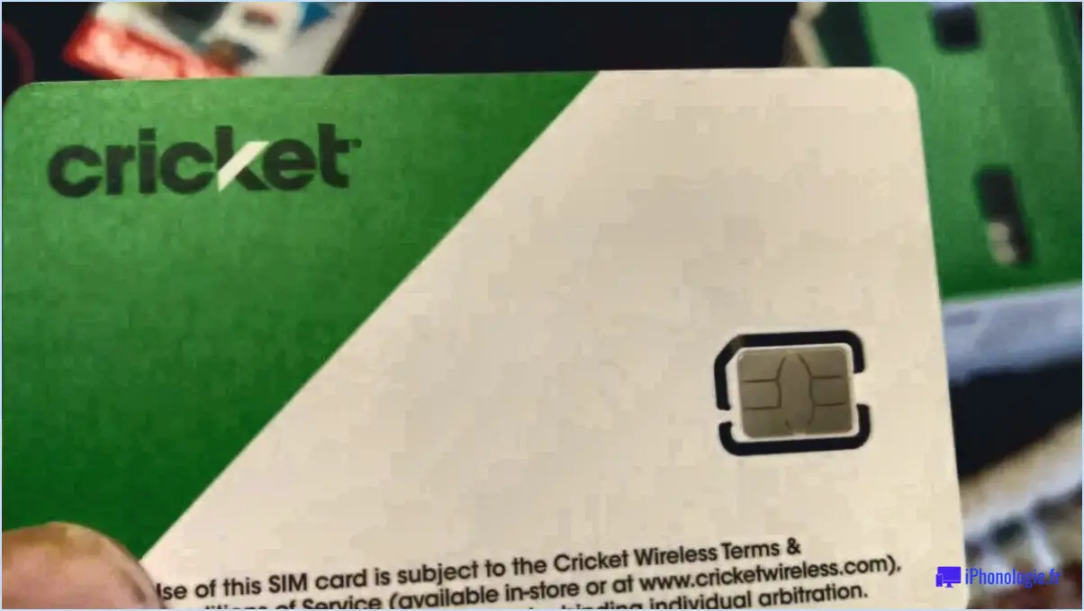 Une carte SIM AT&T fonctionnera-t-elle dans un téléphone Cricket?