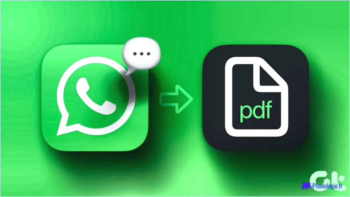 Whatsapp comment exporter le chat whatsapp en pdf?