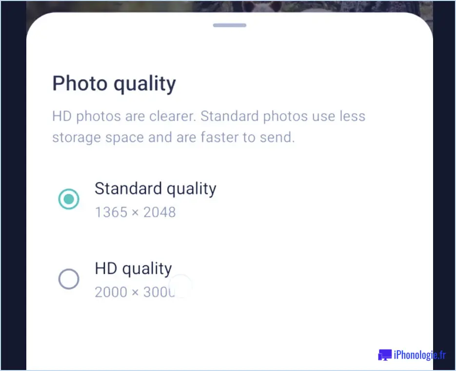 Envoyer des photos de qualité haute résolution HD sur WhatsApp