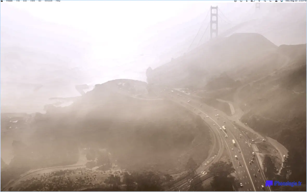 Fond d'écran de MacOS Sonoma: brouillard de San Francisco