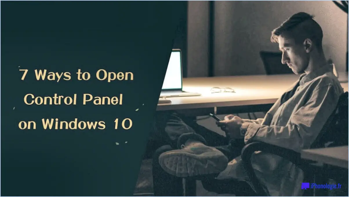 5 façons d'ouvrir le panneau de configuration dans windows 10?