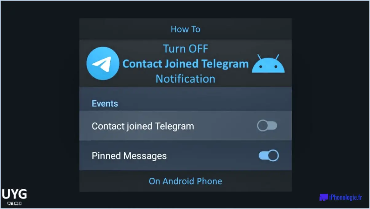 Comment arrêter les notifications jointes de Telegram sur Android?