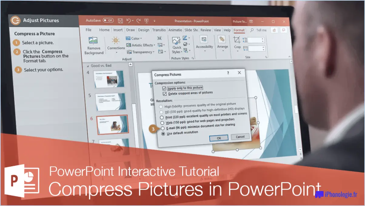 Comment compresser les images dans powerpoint?