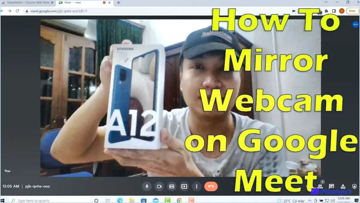 Comment créer un miroir sur google meet?