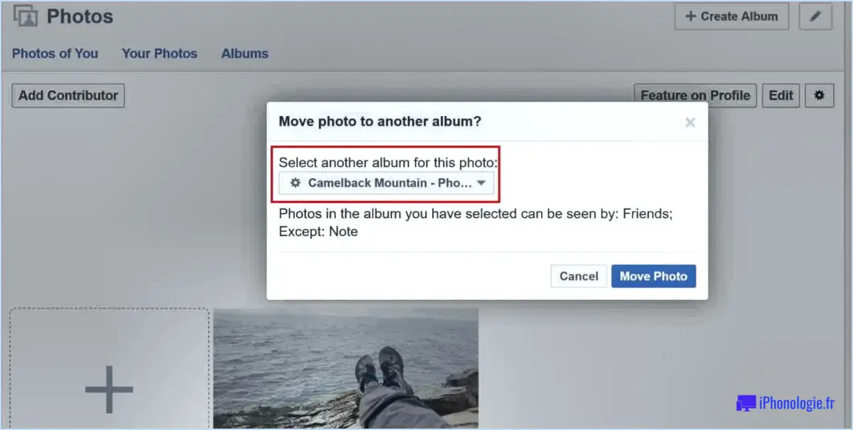 Comment déplacer les photos des téléchargements mobiles vers un album?