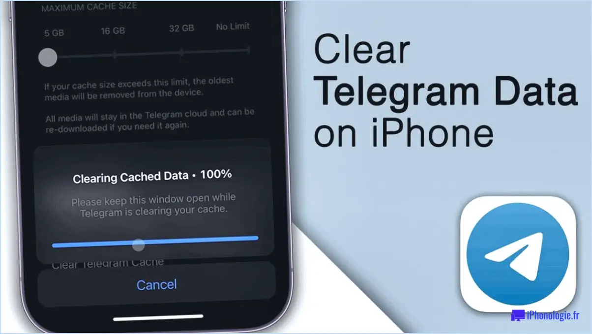 Comment effacer le cache de telegram sur iphone?