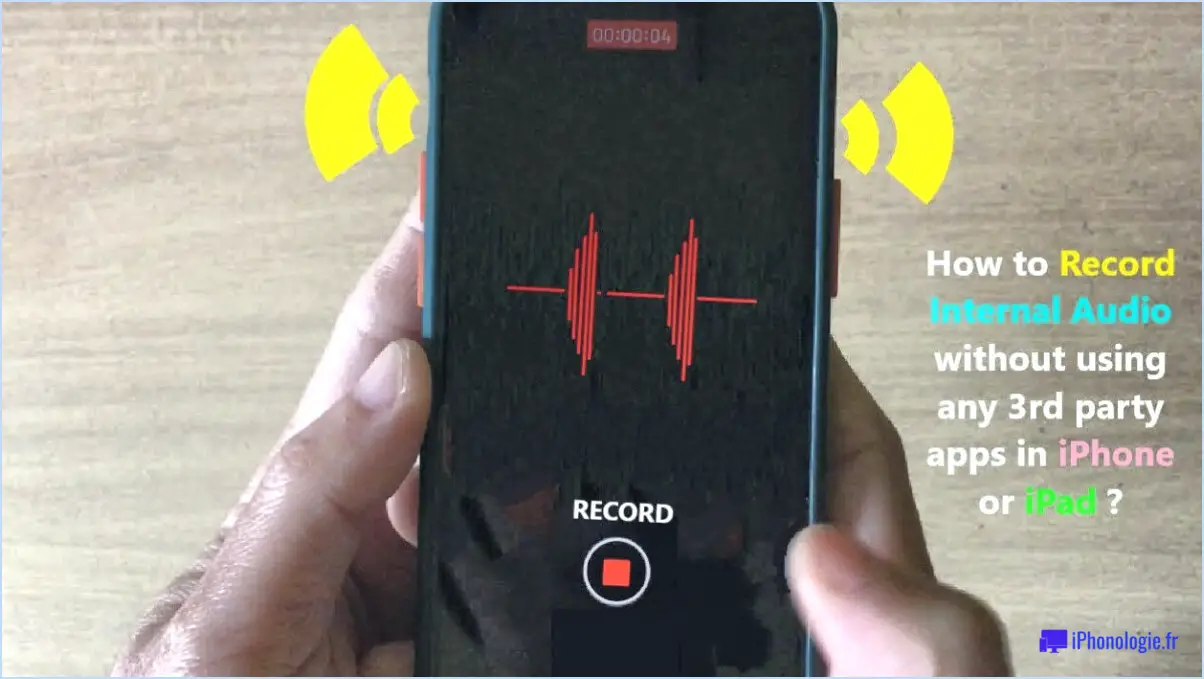 Comment enregistrer un son interne sur l'iphone?