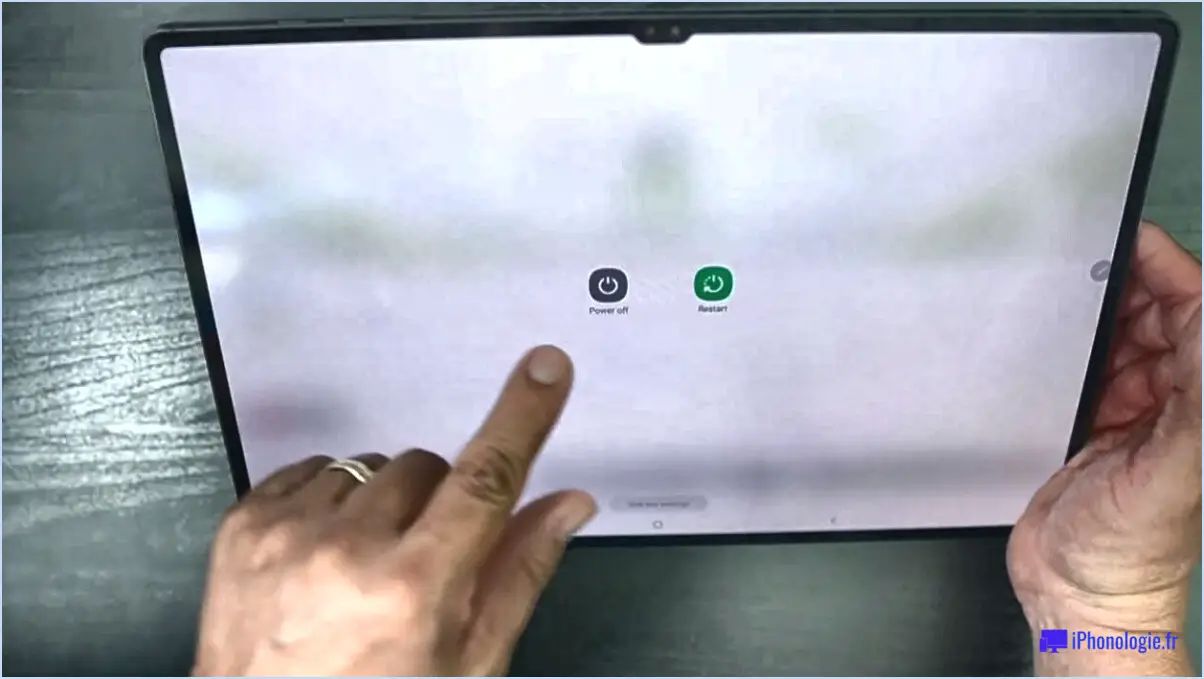 Comment éteindre la tablette Galaxy Tab S8?
