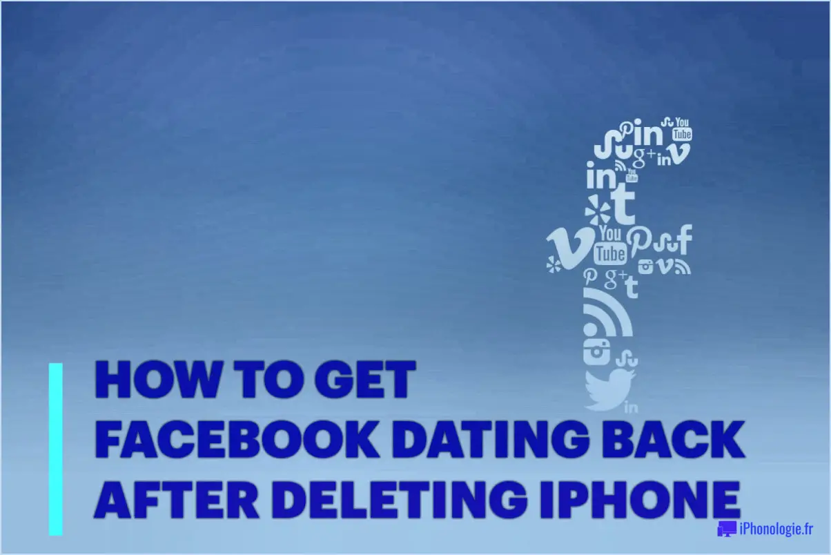 Comment faire pour récupérer les rencontres sur facebook après avoir effacé l'iphone?