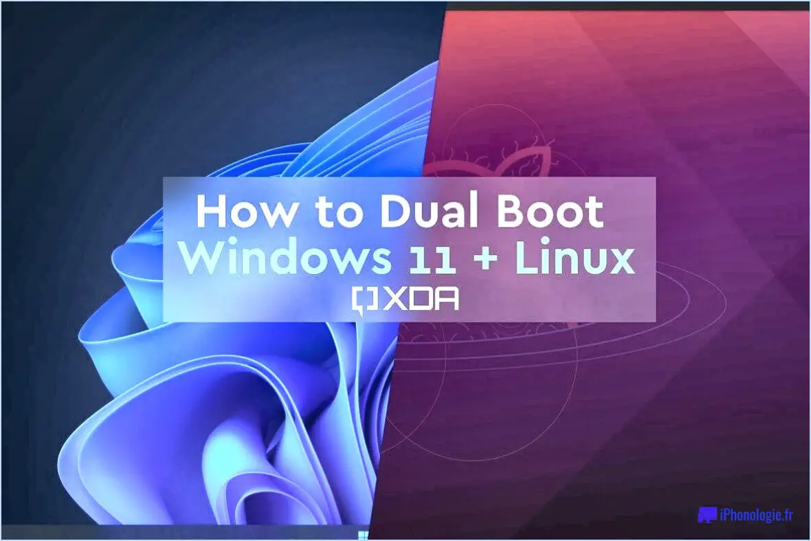 Comment faire un dual boot windows 11 et linux ubuntu?