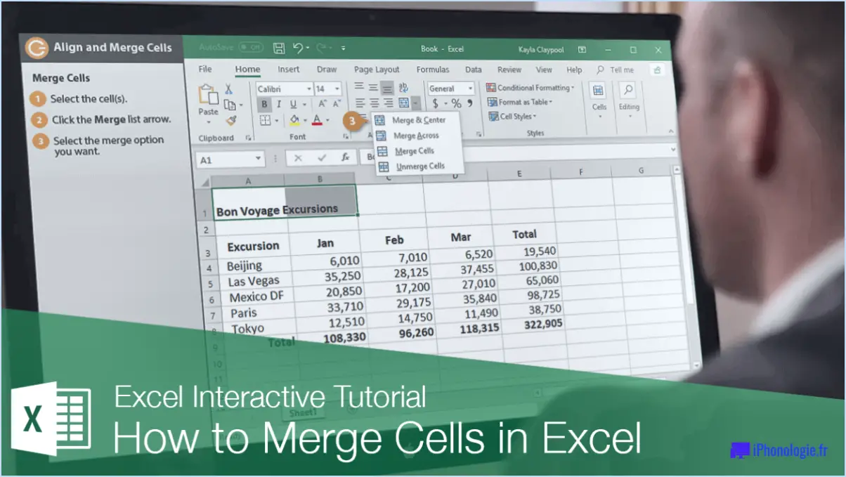 Comment fusionner des feuilles dans Excel?