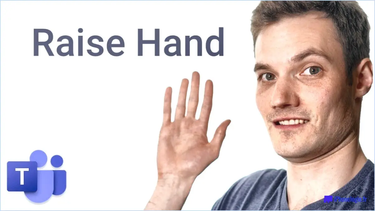 Comment lever la main dans une réunion de microsoft teams?