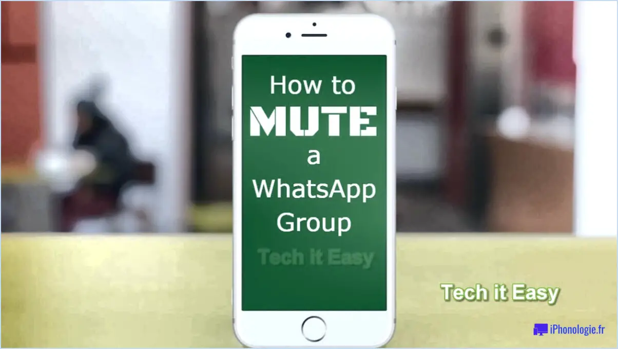 Comment mettre en sourdine les conversations individuelles et de groupe de WhatsApp?