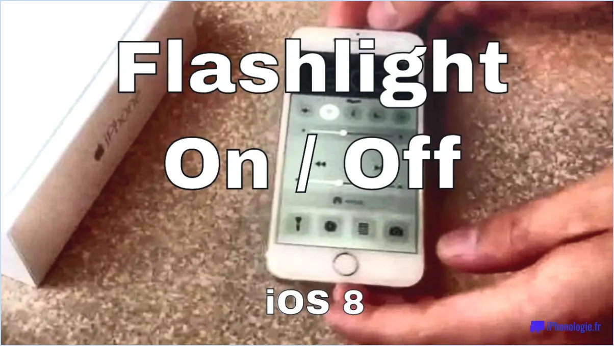 Comment mettre le flash sur l'iphone 6?