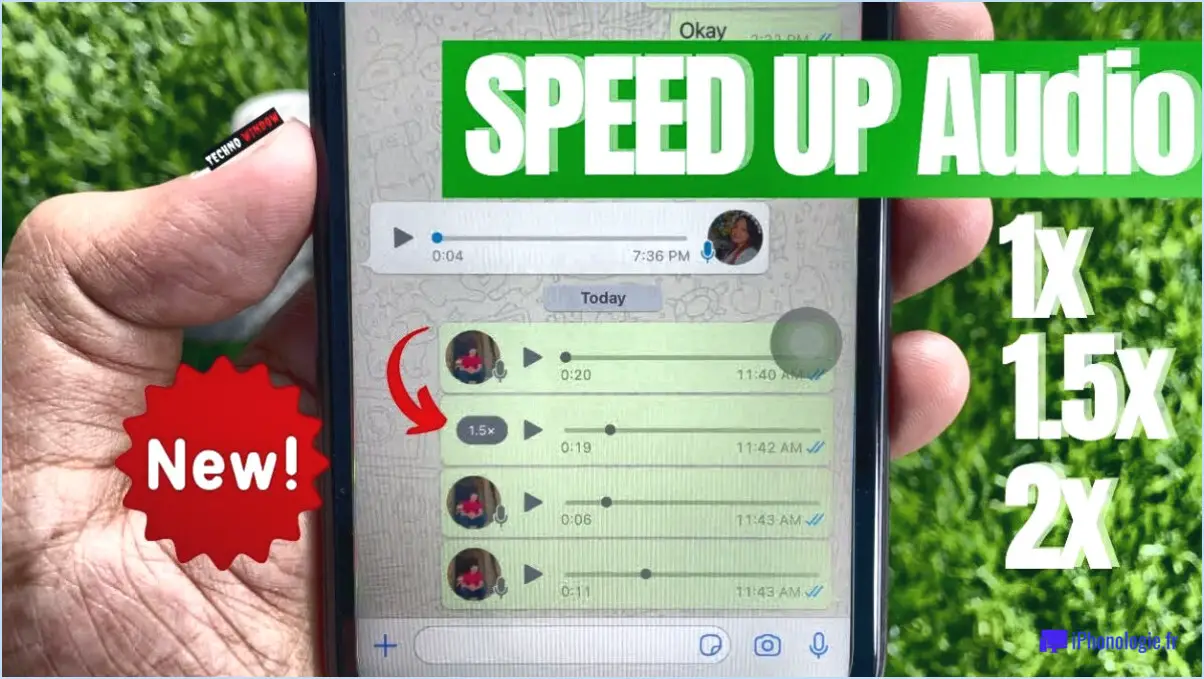Comment modifier la vitesse des messages audio de WhatsApp?