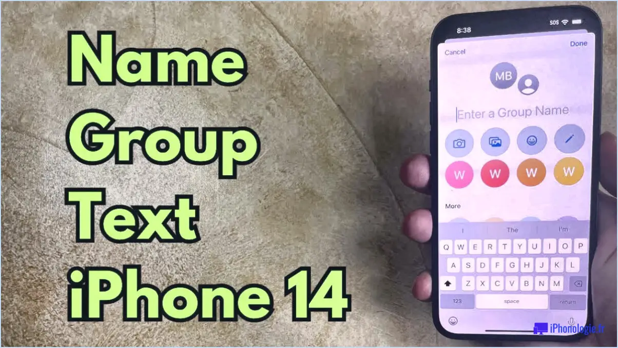 Comment nommer un texte de groupe avec iphone et android?