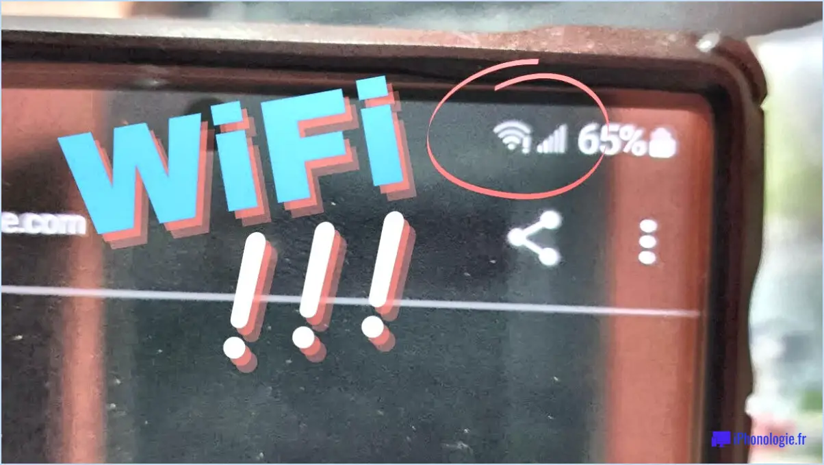 Comment réparer le point d'exclamation sur le wifi android?