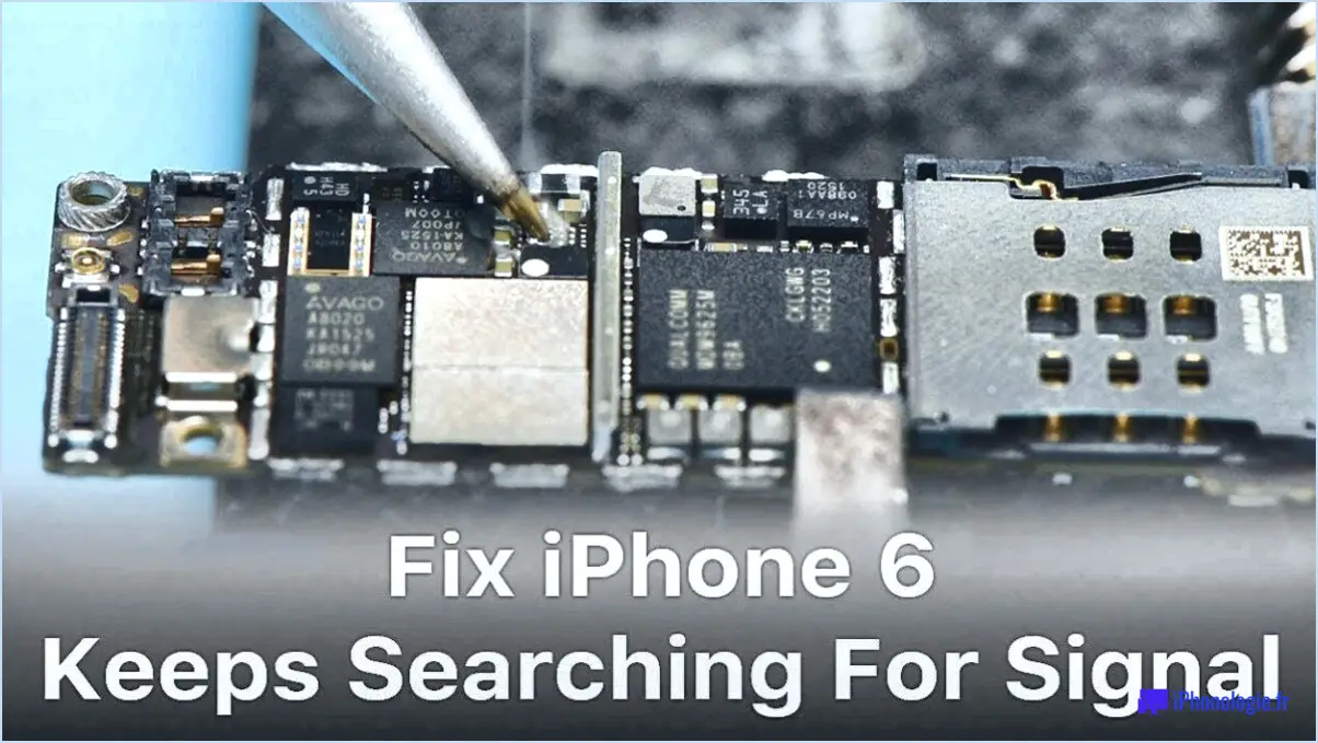Comment réparer l'iphone qui ne cesse de chercher?