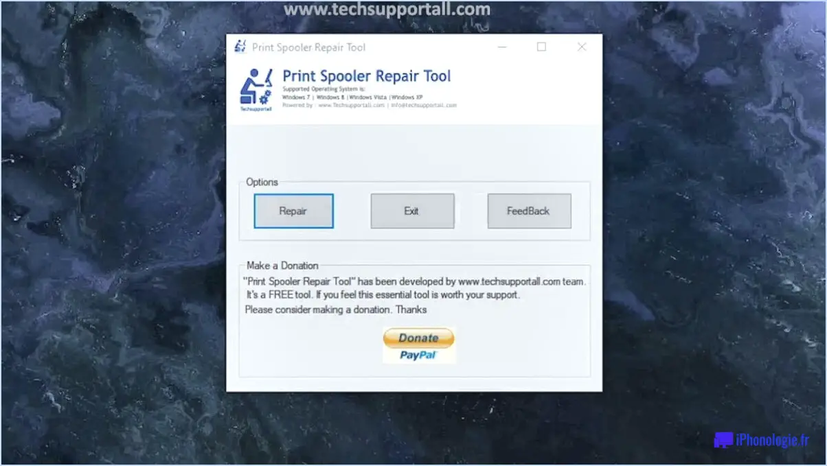 Comment réparer un spooler d'impression sous Windows 7?