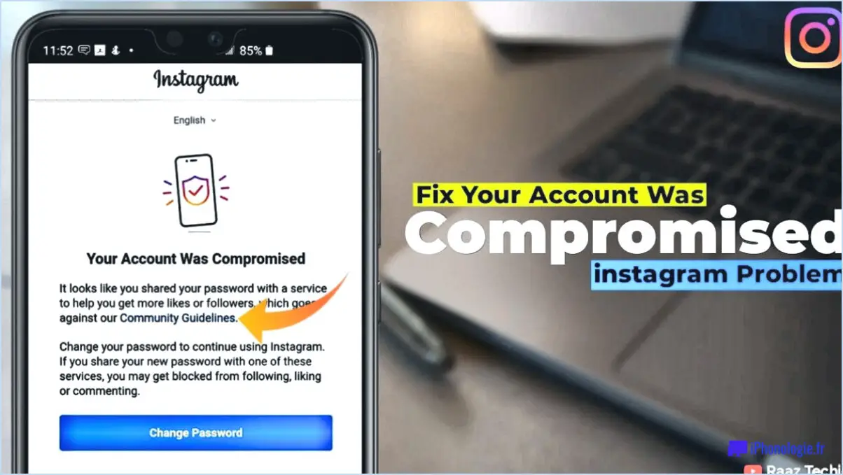 Comment réparer votre compte a été compromis instagram?