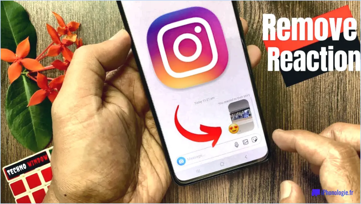 Comment supprimer les réactions rapides instagram?