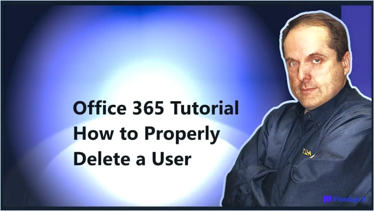 Comment supprimer un compte supprimé dans Office 365?