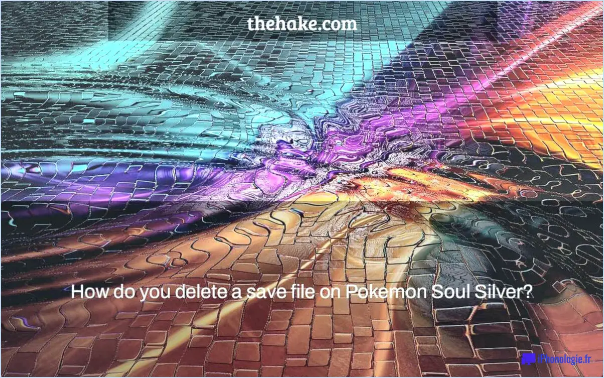 Comment supprimer une partie sauvegardée sur pokemon soul silver 3ds?