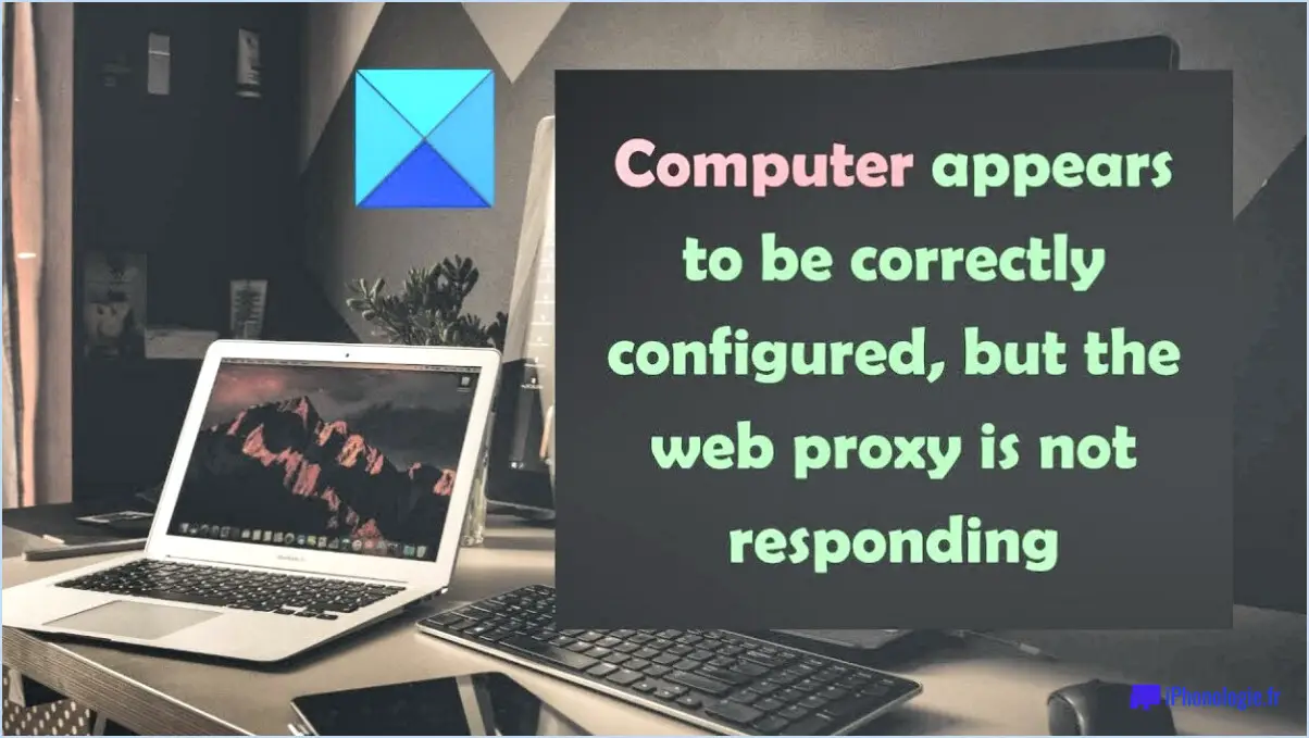 Correction : Votre ordinateur semble être correctement configuré?