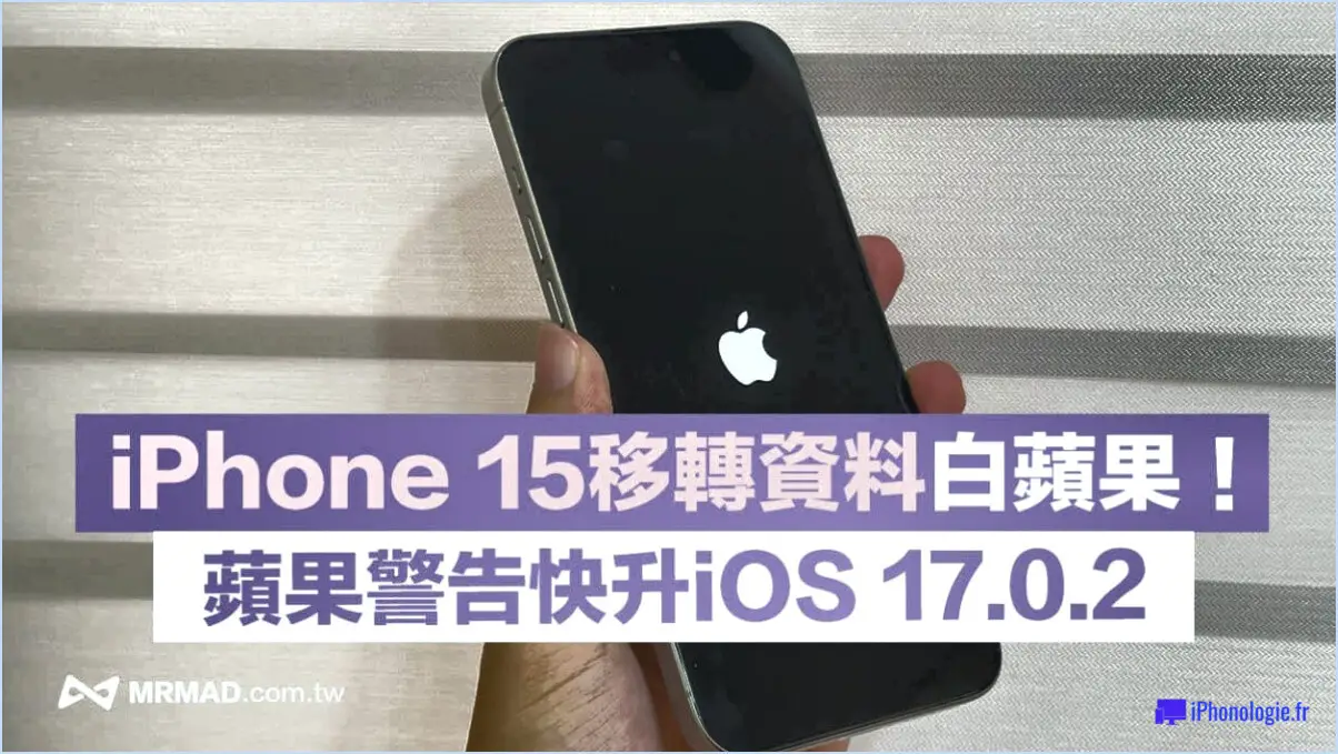iOS 17.0.2 disponible pour tous les iPhones, corrigeant un bug de transfert de configuration