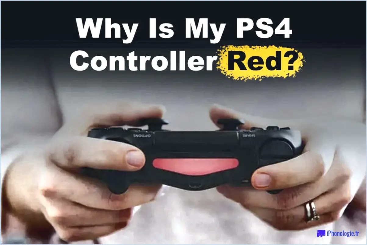 Pourquoi la manette de la ps4 est-elle rouge?