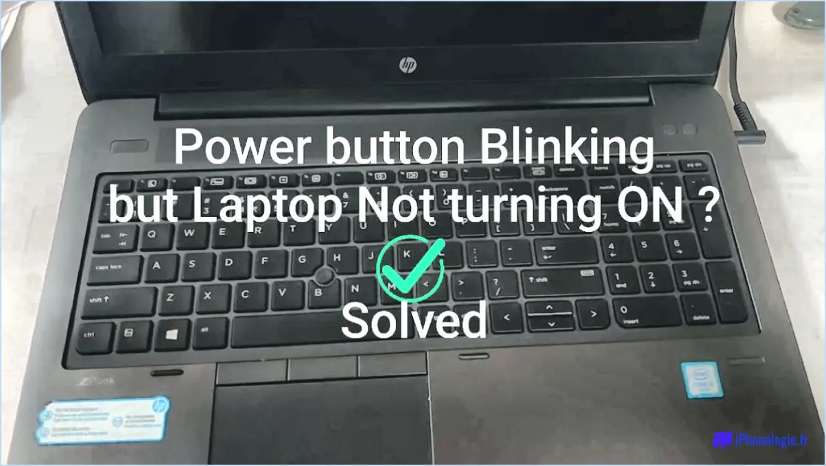 Signification du clignotement du bouton d'alimentation de Windows 10?