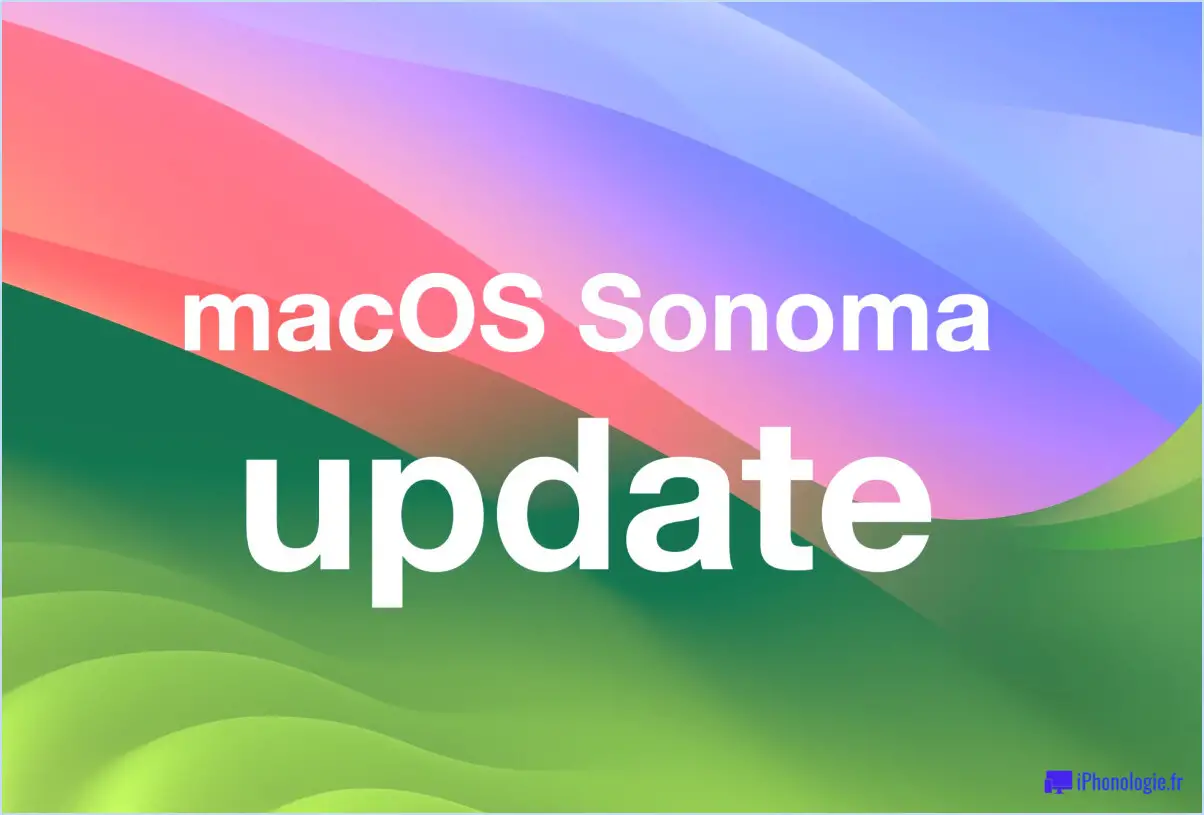 MacOS Sonoma 14.1 Mise à jour