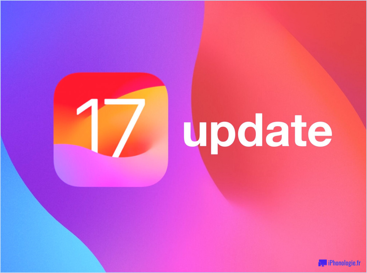 Mise à jour iOS 17.1 et iPados 17.1 Mise à jour