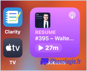 Widgets interactifs sur l'écran d'accueil de l'iPhone