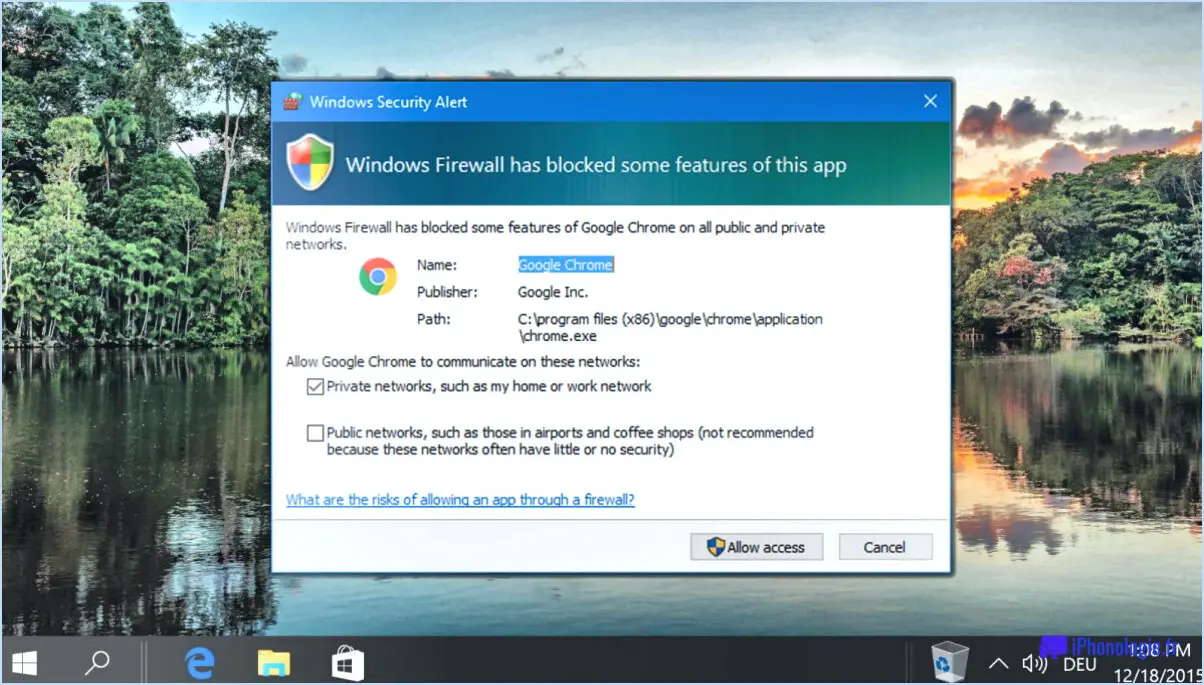 Bloquer ou débloquer des programmes dans le pare-feu Windows Defender?