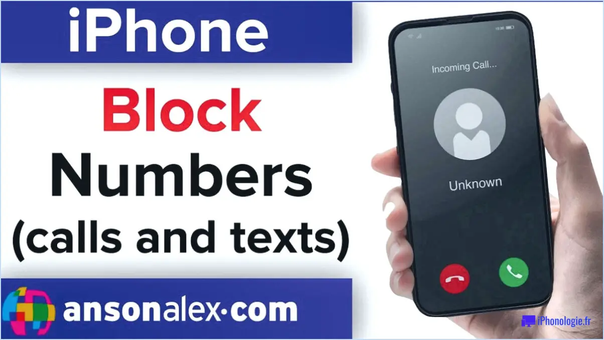 Comment bloquer temporairement un numéro sur l'iphone?
