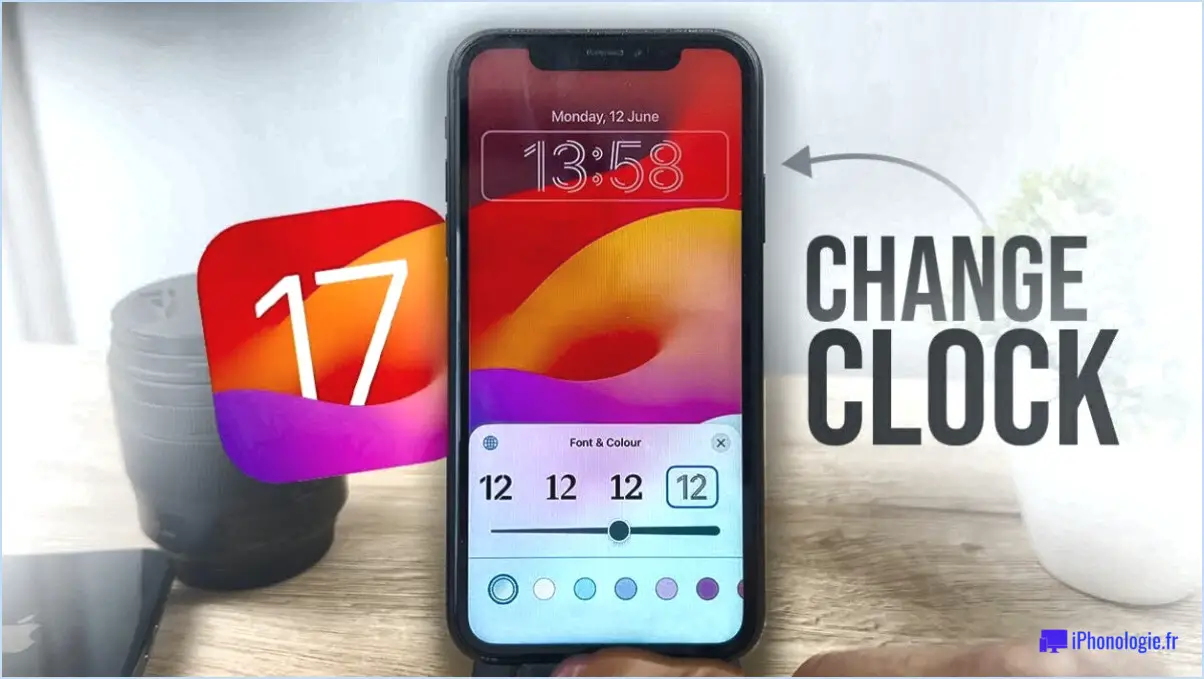Comment changer l'horloge sur l'écran de verrouillage de l'iphone?