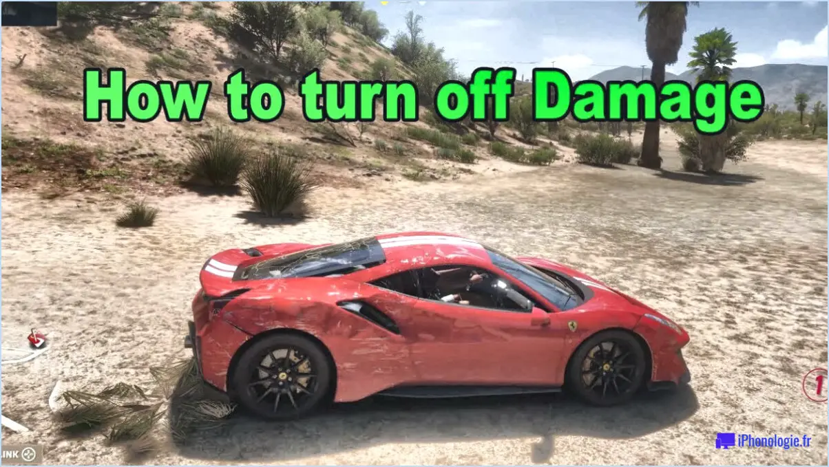 Comment désactiver les dommages aux voitures dans Forza Horizon 5?
