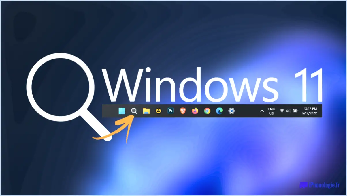 Comment désactiver l'icône de recherche récente dans la barre des tâches de Windows 11?