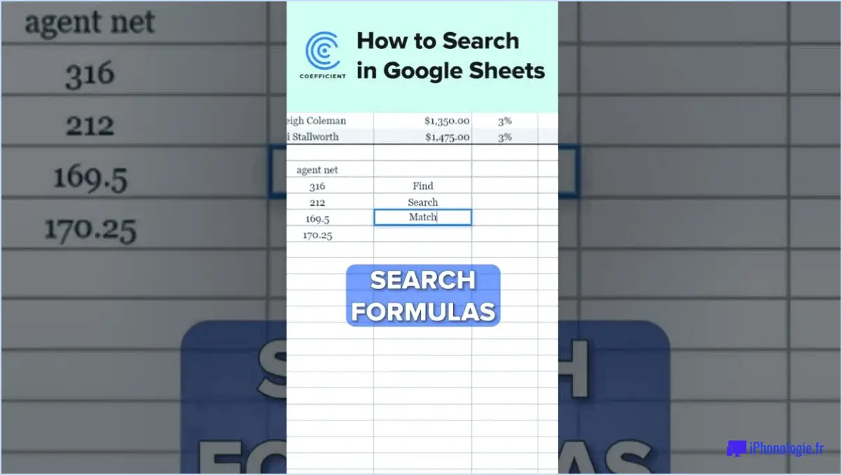 Comment faire une recherche dans toutes les feuilles de google sheet?