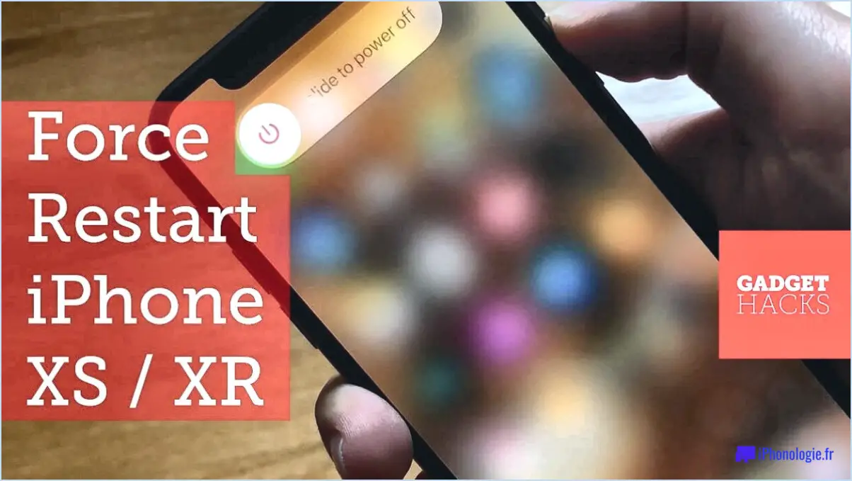 Comment forcer le redémarrage de l'iphone xr?