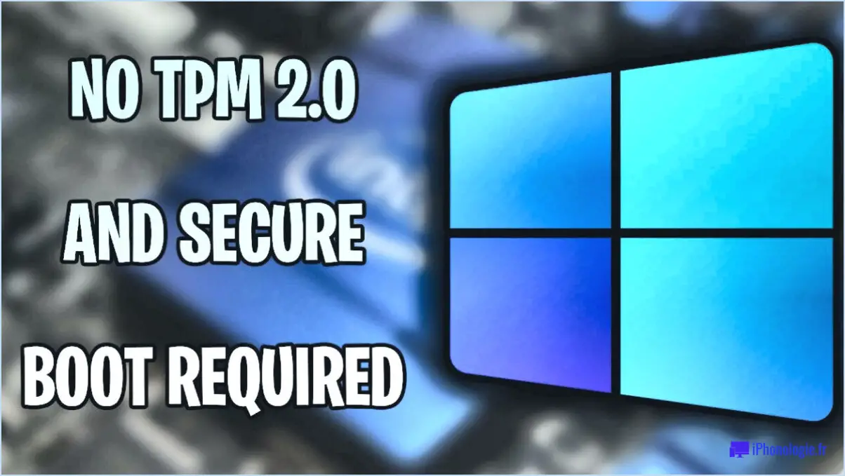 Comment installer rapidement windows 11 sur des PC non supportés sans tpm 2 0 et sans secure boot?